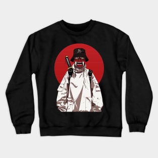 Japanese Samurai Vaporwave Urban Style Crewneck Sweatshirt